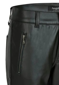 Faux leather pants Skinny Pocket Zip in solid design
