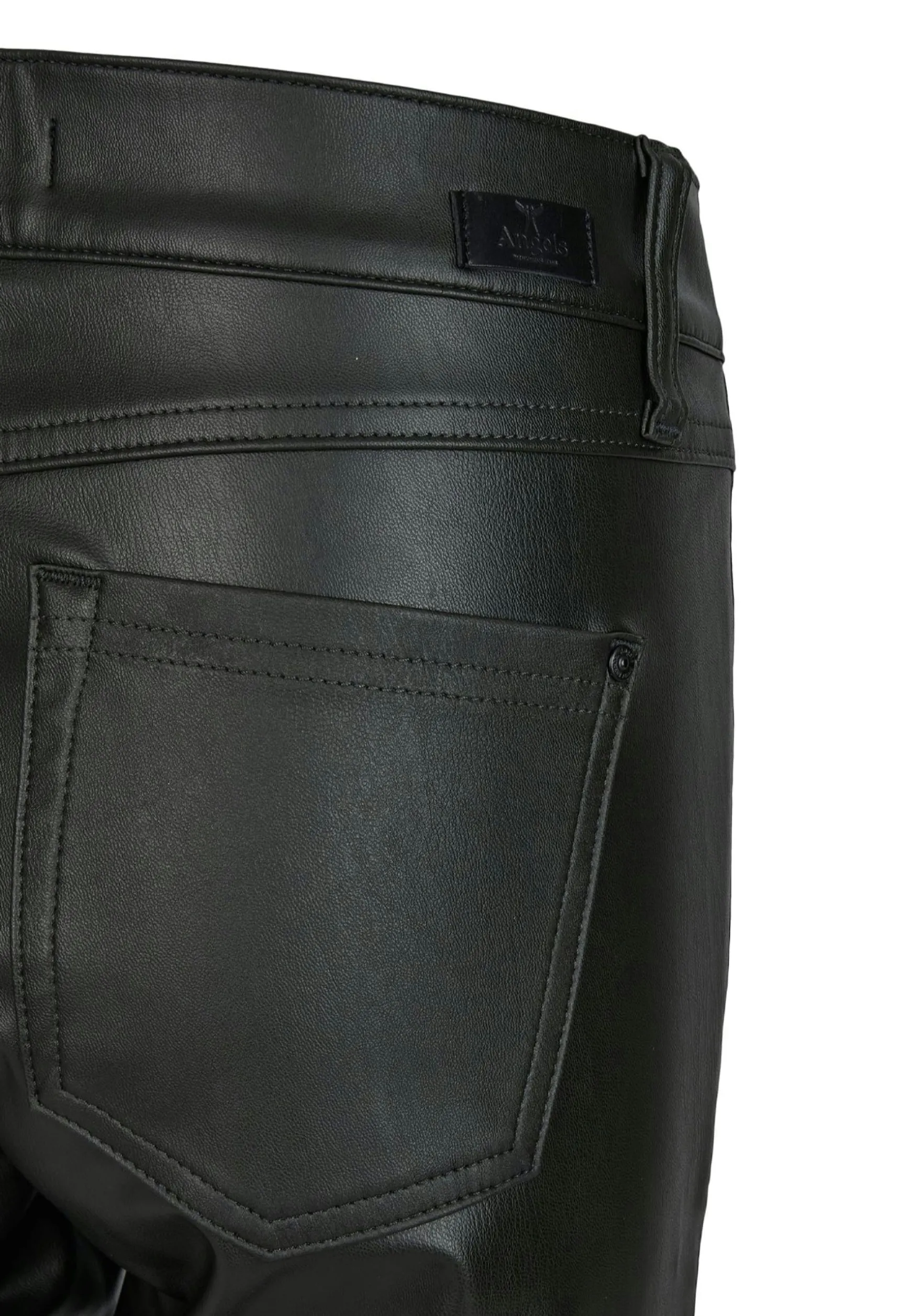 Faux leather pants Skinny Pocket Zip in solid design