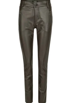 Faux leather pants Skinny Pocket Zip in solid design