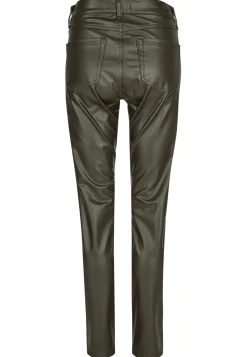 Faux leather pants Skinny Pocket Zip in solid design