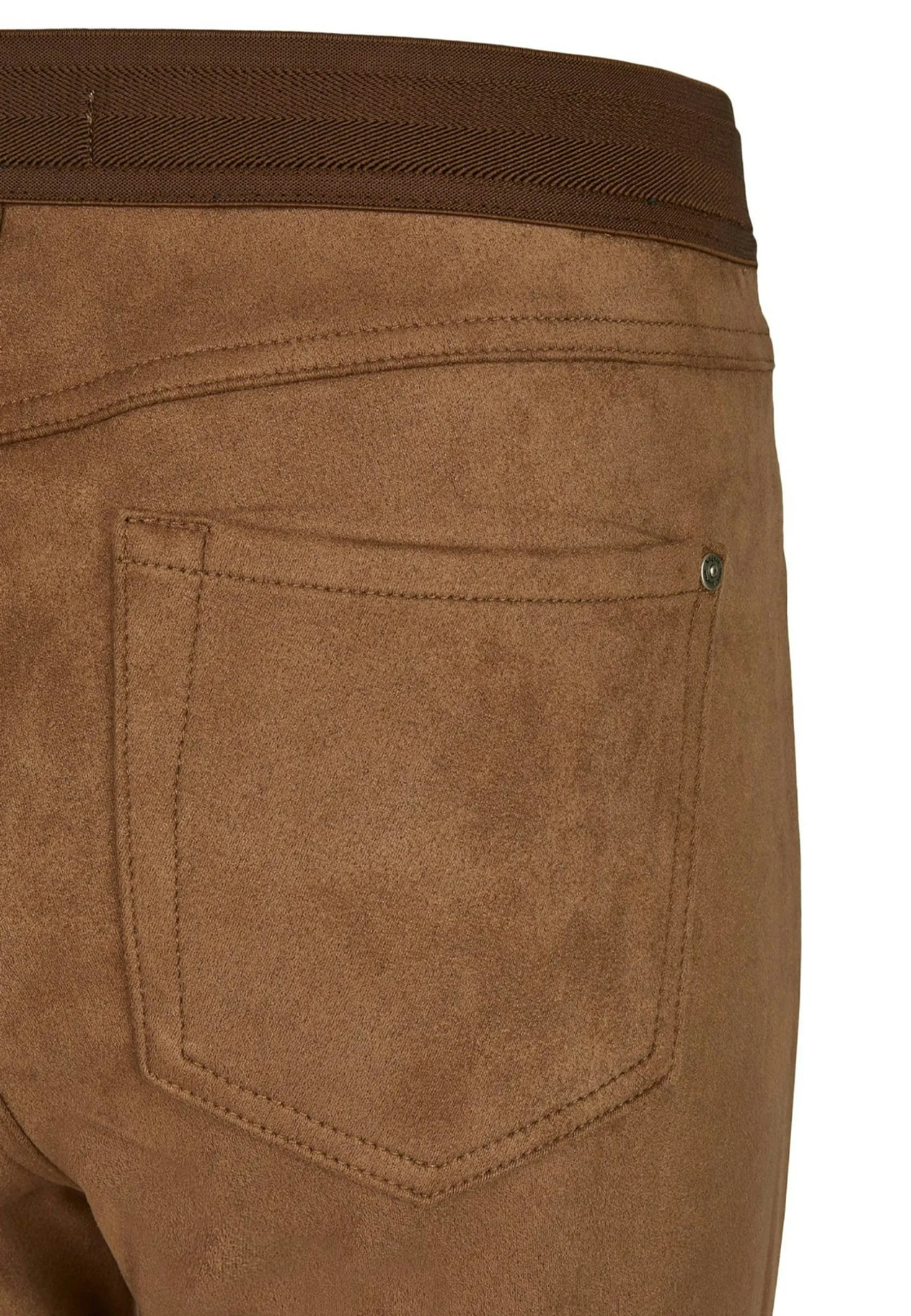 Faux leather skinny pants Shape Seam with decorative stitching
