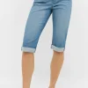 Jeans Capri TU with distressed look