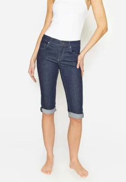 Jeans Capri TU with distressed look