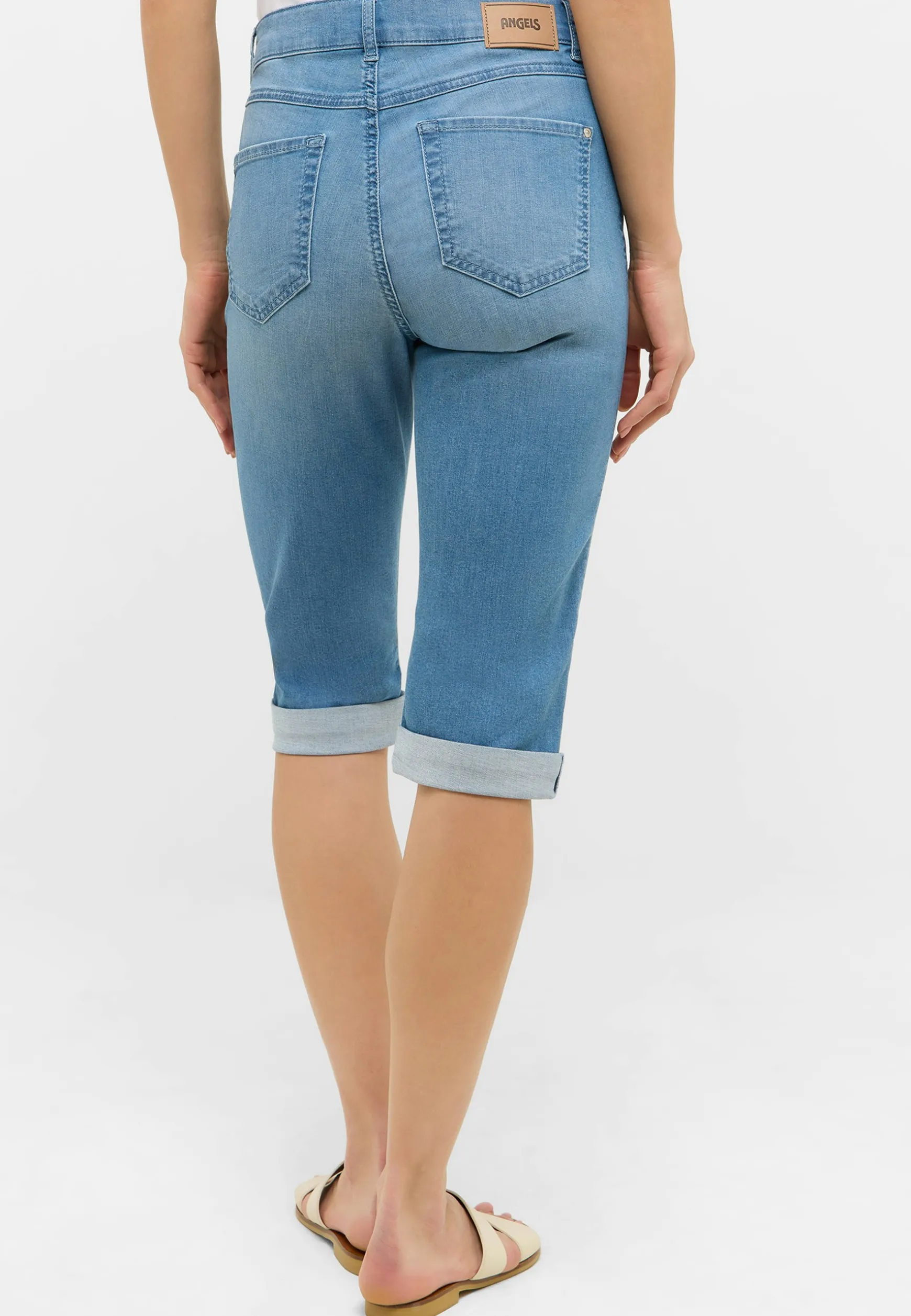 Jeans Capri TU with distressed look