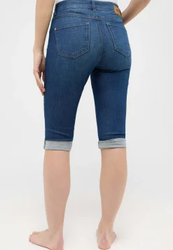 Jeans Capri TU with distressed look