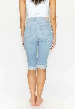 Jeans Capri TU with distressed look