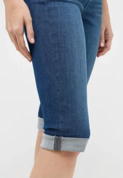 Jeans Capri TU with distressed look