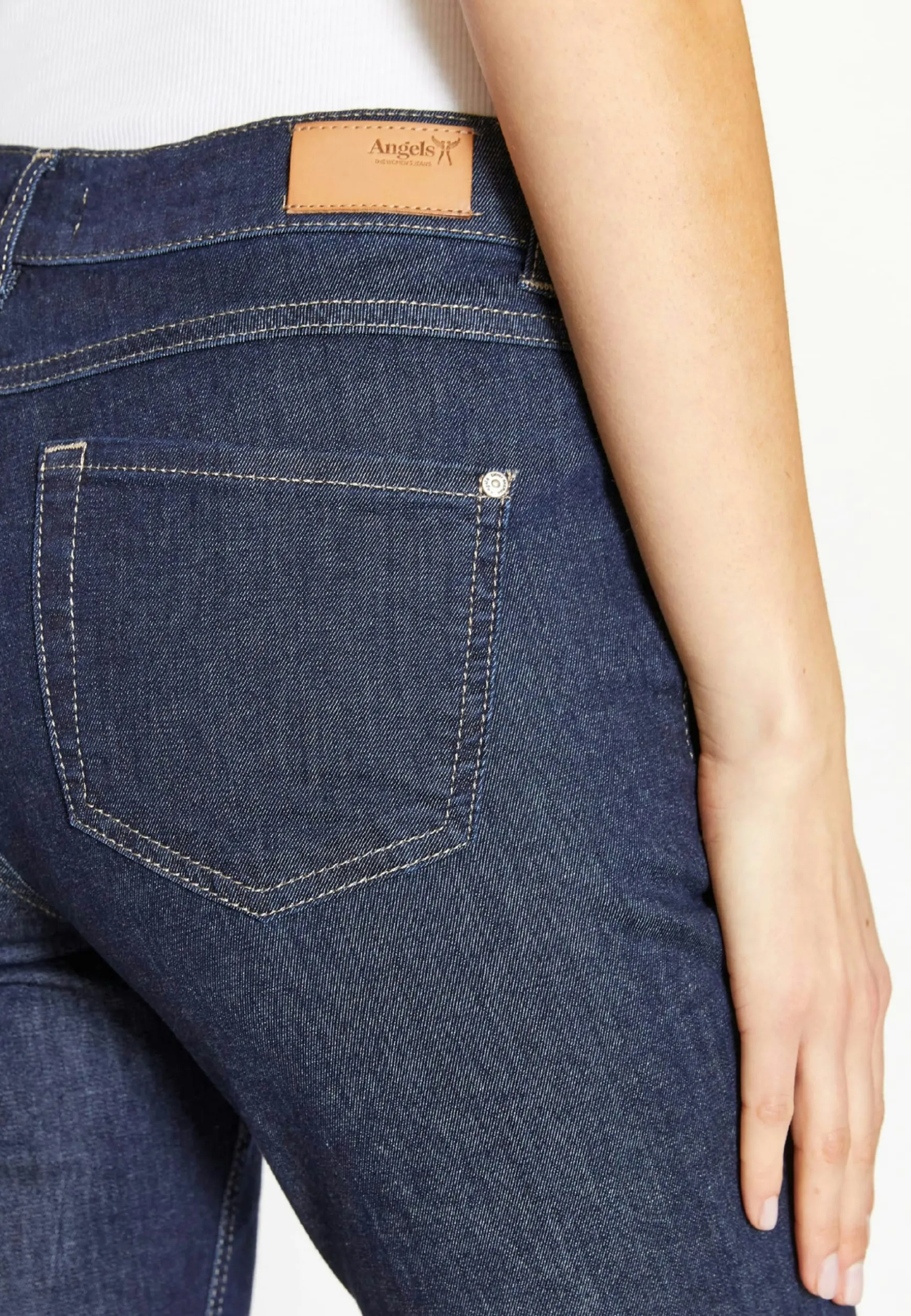 Jeans Capri TU with distressed look