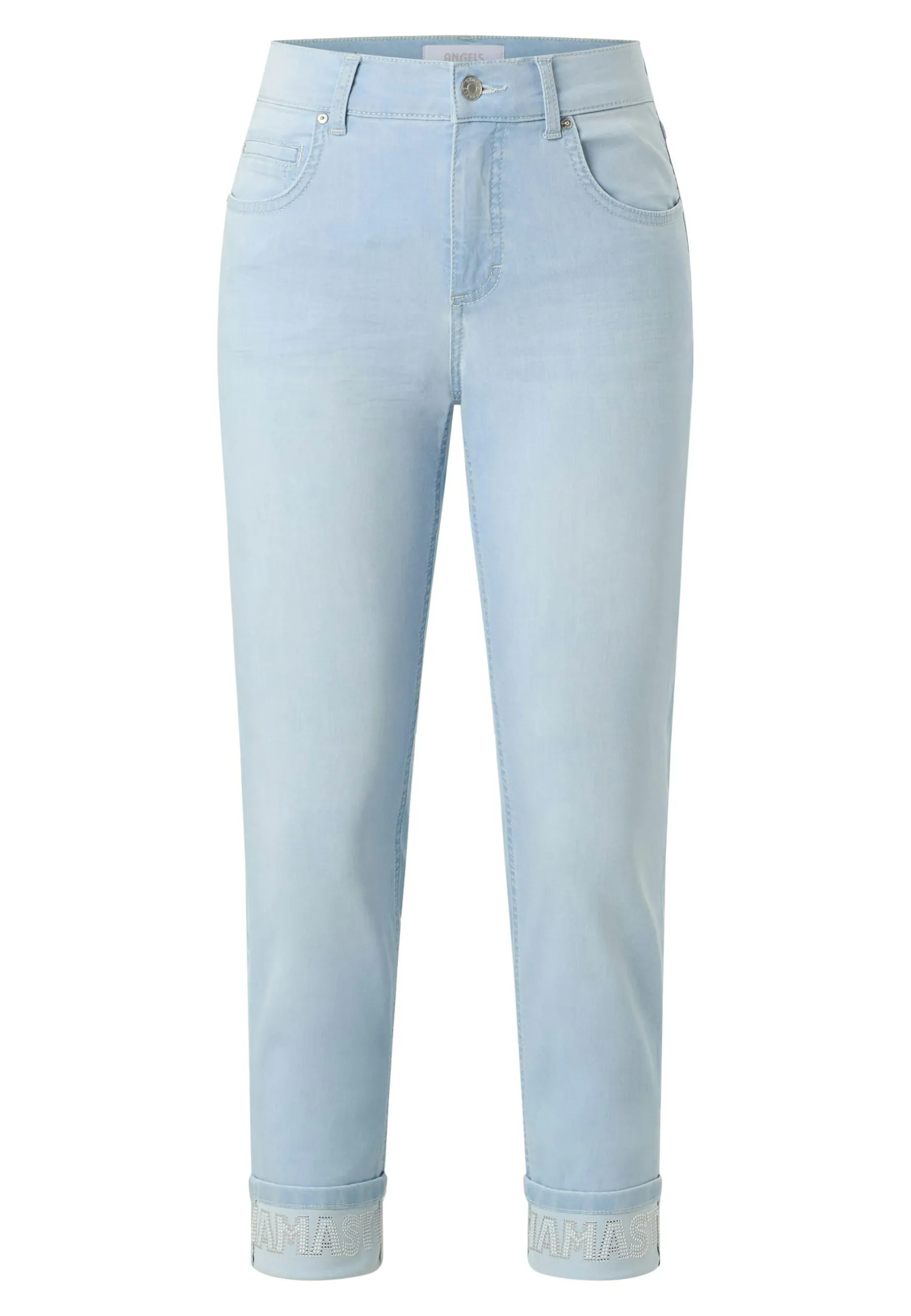 Jeans Cici Crop Word with rhinestones