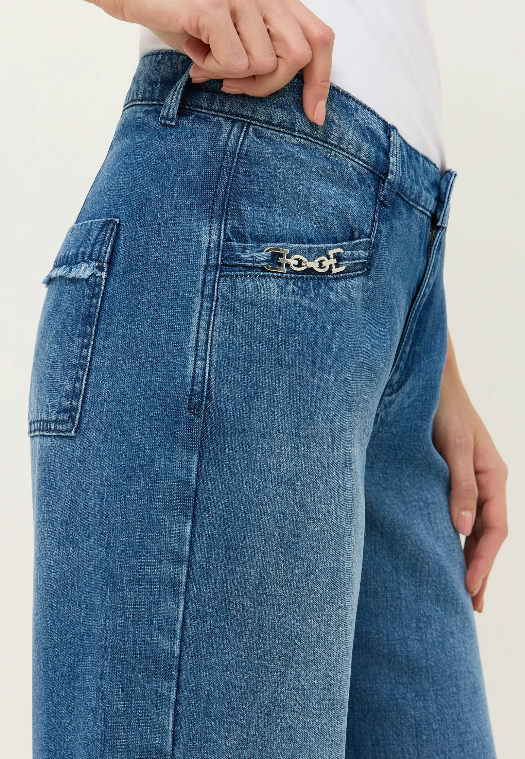 Jeans Culotte with Authentic Denim