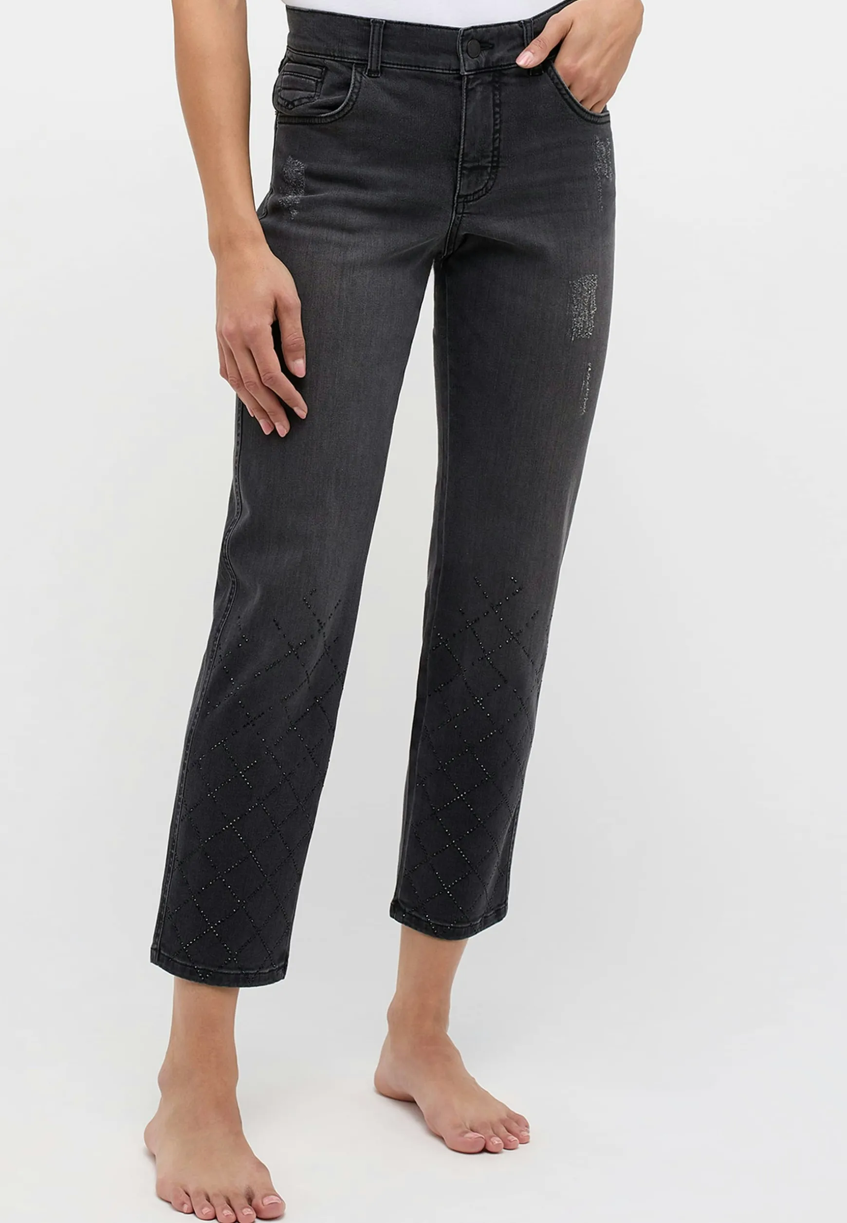 Jeans Darleen Crop Diamond with rhinestones