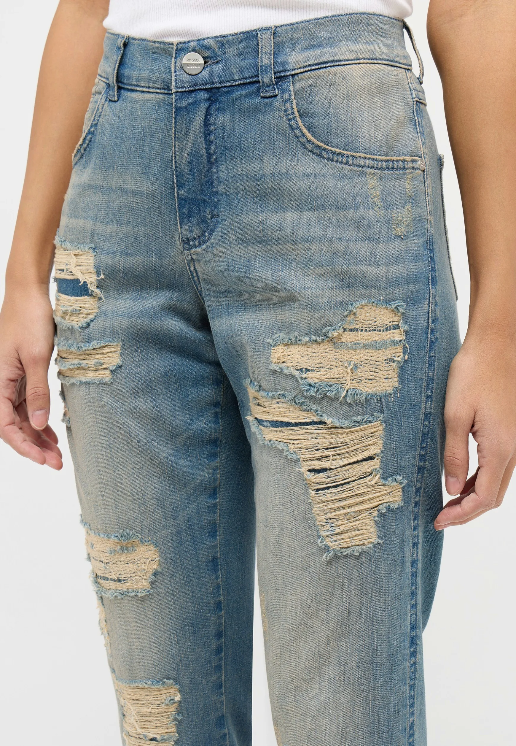 Jeans Darleen Crop TU in destroyed look