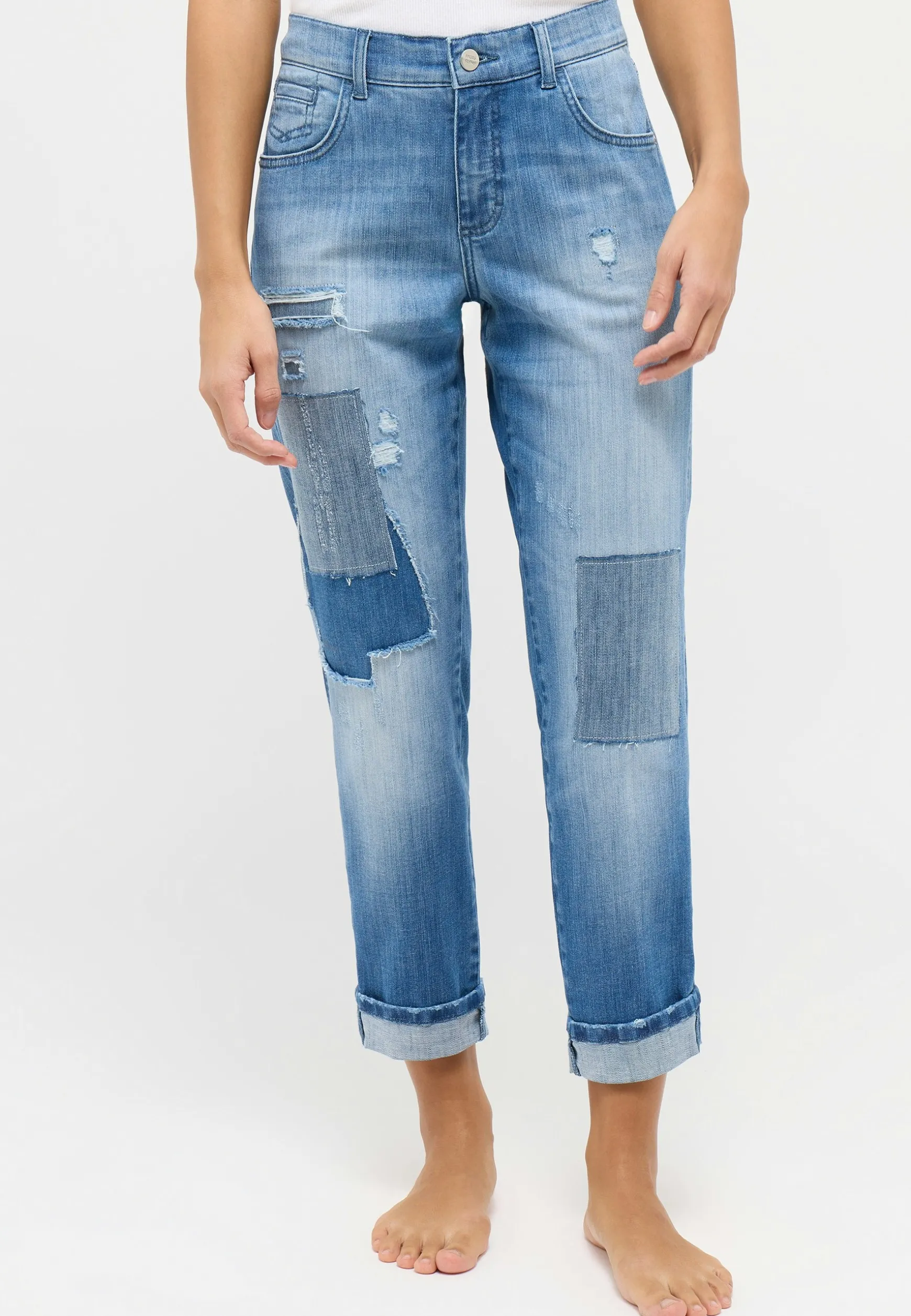 Jeans Darleen Crop TU with patches