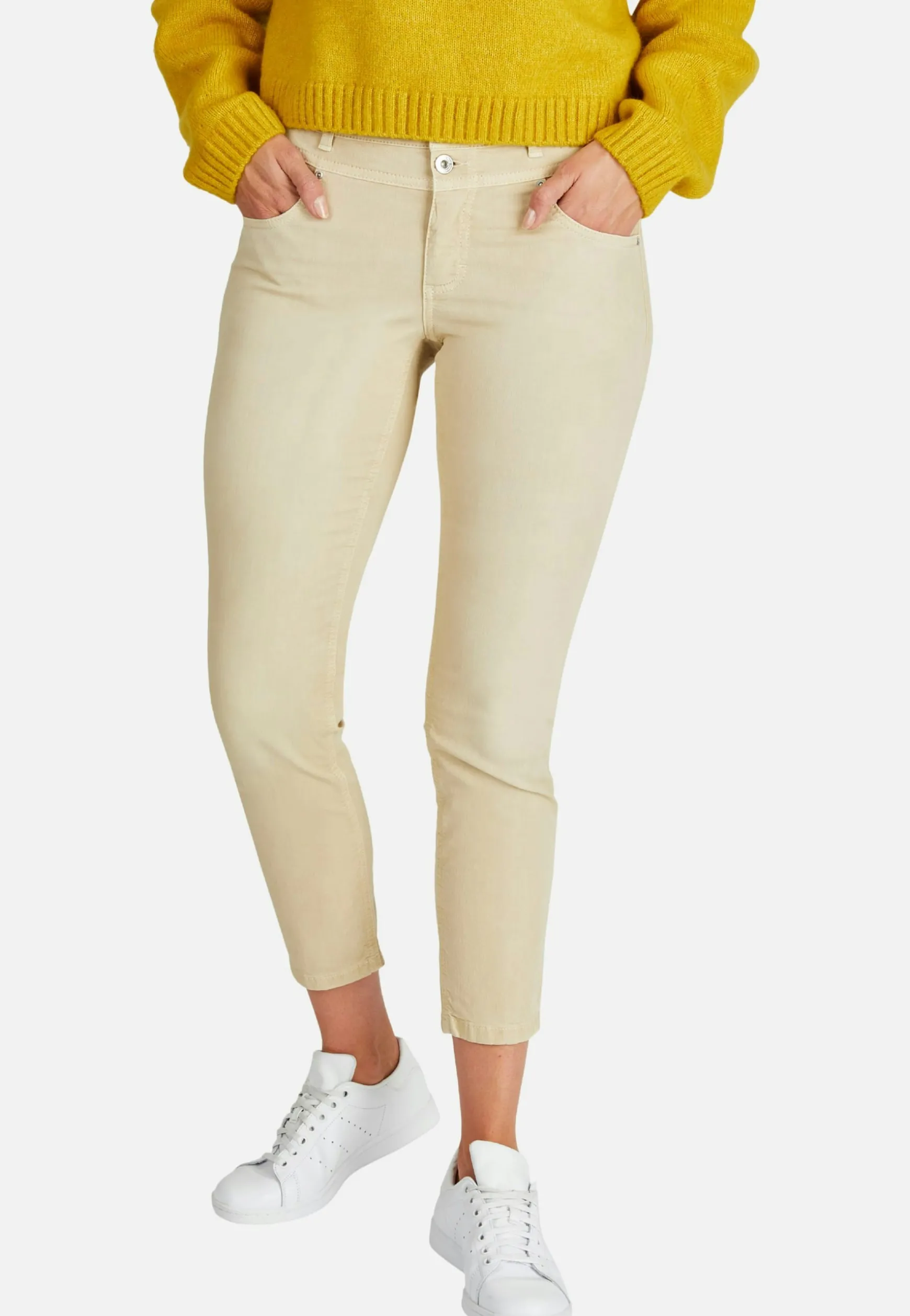 Jeans Ornella Button with solid fabric