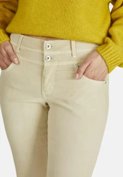 Jeans Ornella Button with solid fabric
