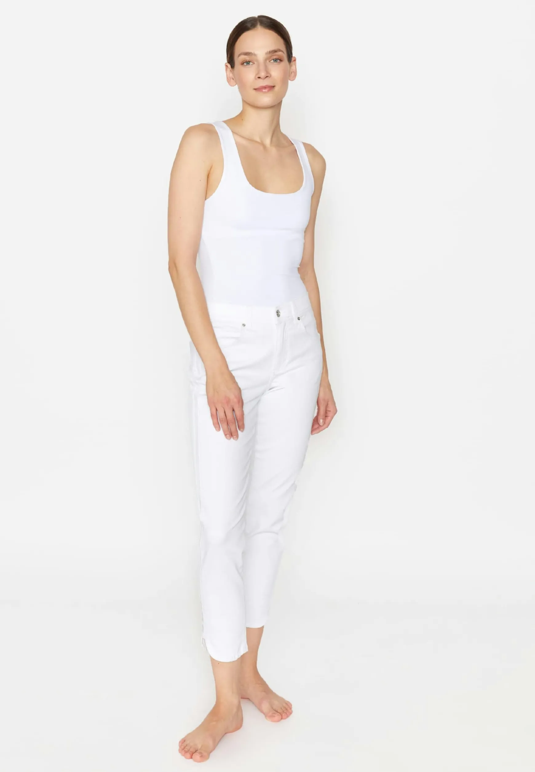 Jeans Ornella Plate with leg hem detail