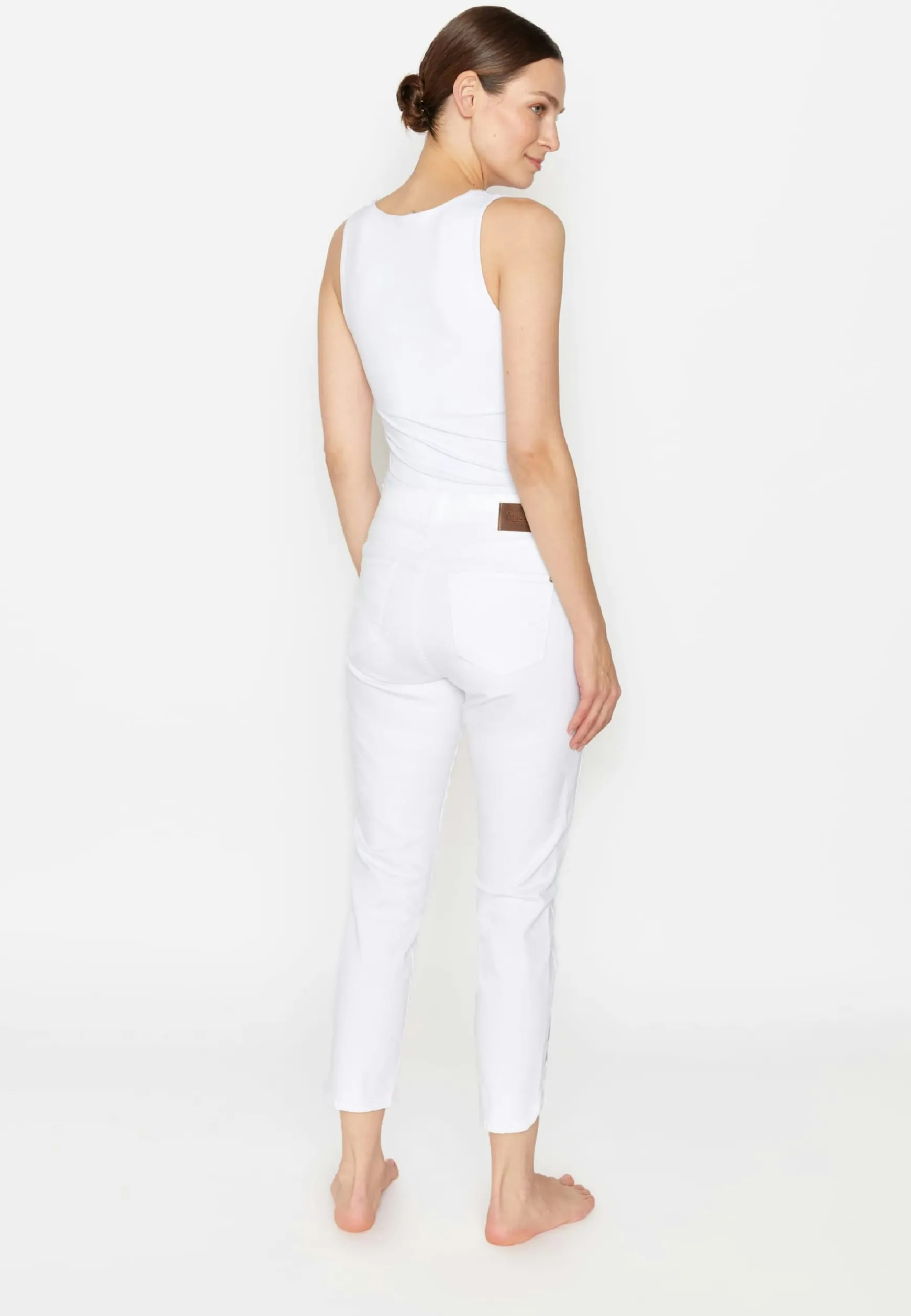 Jeans Ornella Plate with leg hem detail