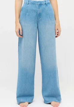 Jeans Palazzo with Used Wash