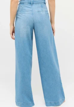 Jeans Palazzo with Used Wash