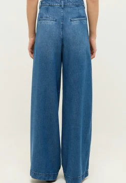 Jeans Palazzo with Used Wash