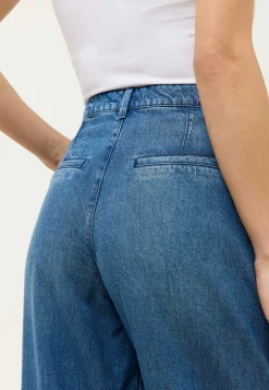 Jeans Palazzo with Used Wash