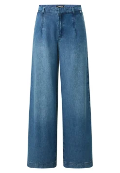 Jeans Palazzo with Used Wash