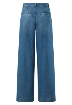 Jeans Palazzo with Used Wash
