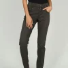 Jeans Skinny Button with colored denim