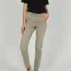 Jeans Skinny Button with colored denim
