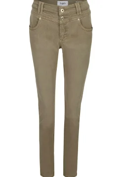 Jeans Skinny Button with colored denim
