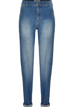 Mom Jeans Alma Crop with logo application