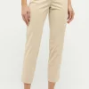 Pants Cici Crop Slit in solid design