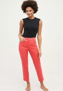 Pants Cici Crop Slit in solid design