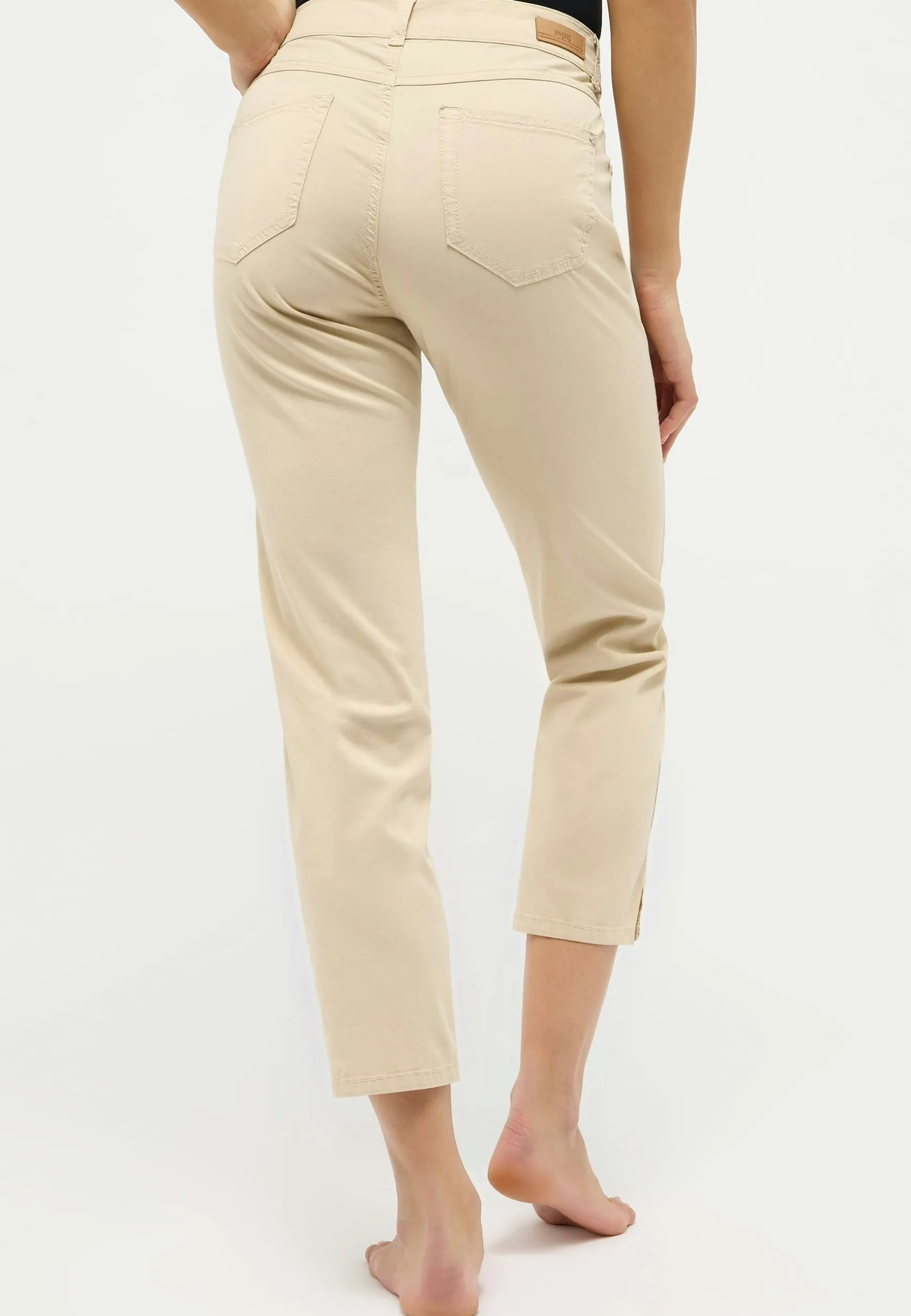 Pants Cici Crop Slit in solid design