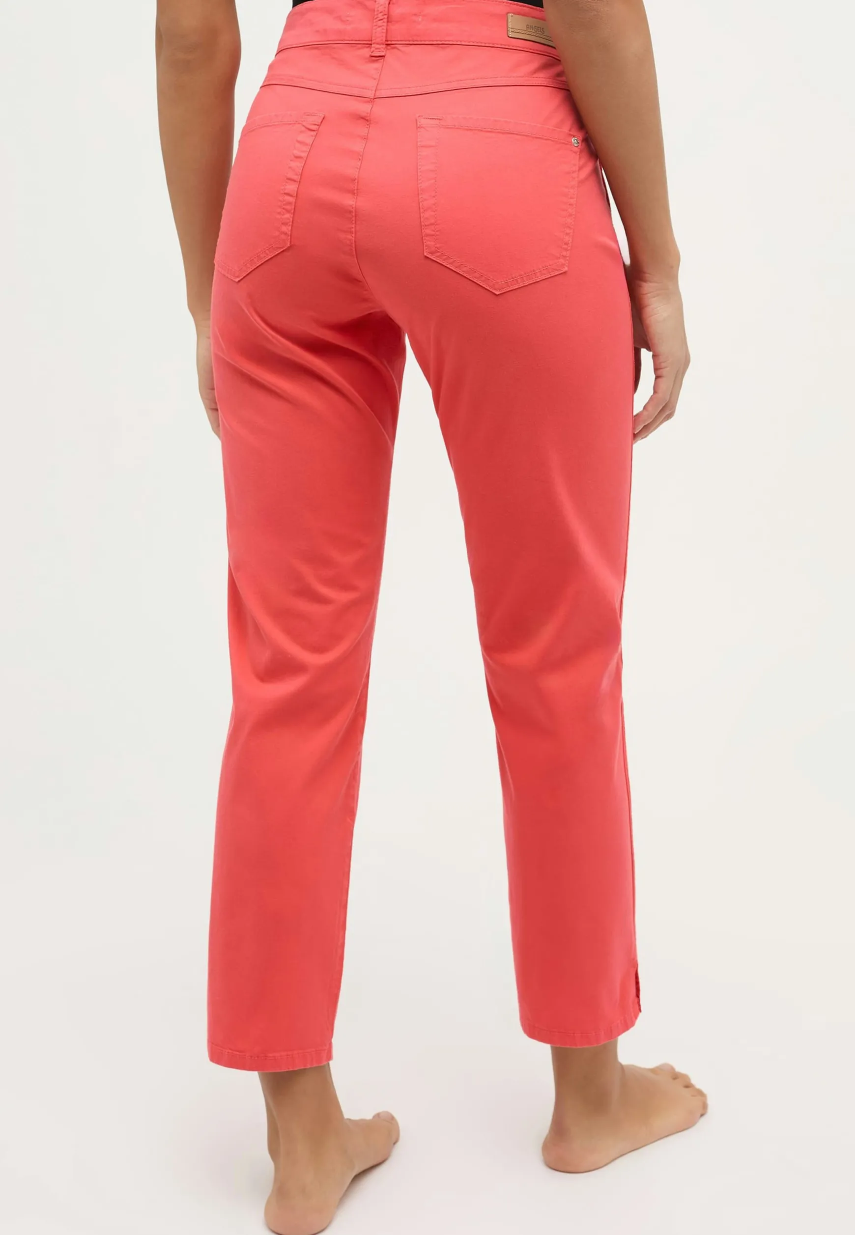 Pants Cici Crop Slit in solid design