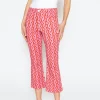 Pants cropped bootcut with print