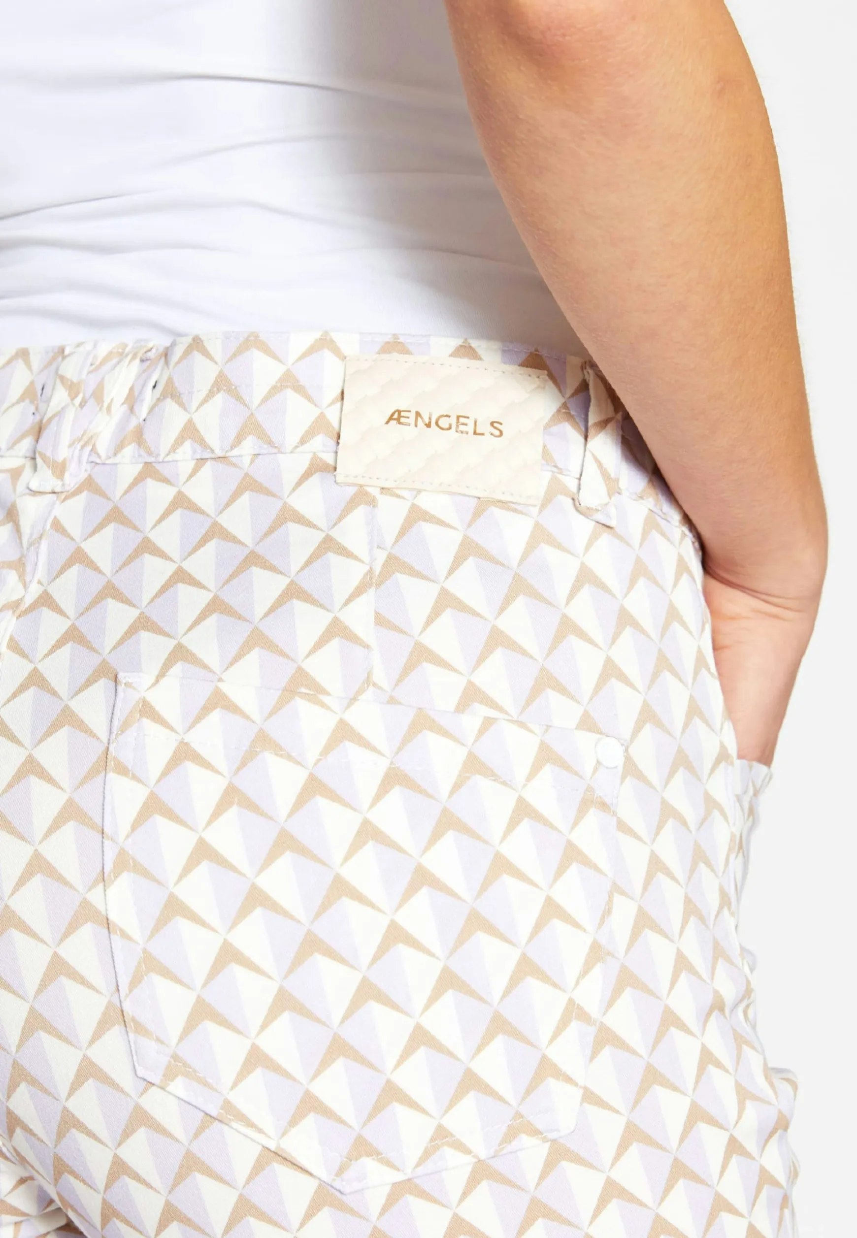 Pants cropped bootcut with print