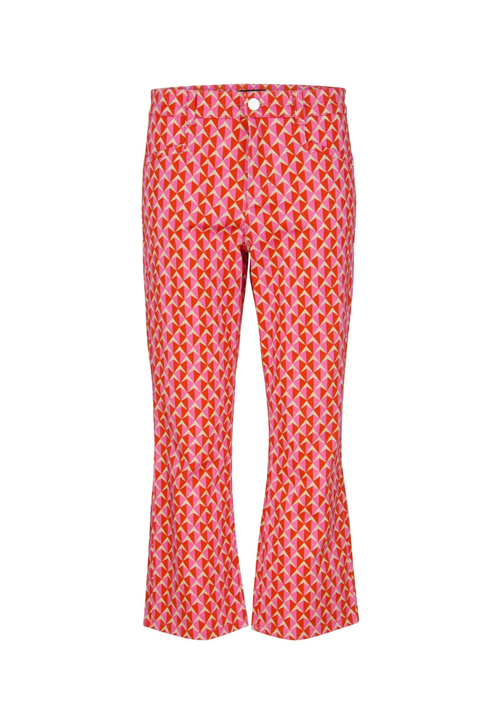Pants cropped bootcut with print