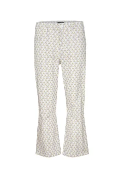 Pants cropped bootcut with print