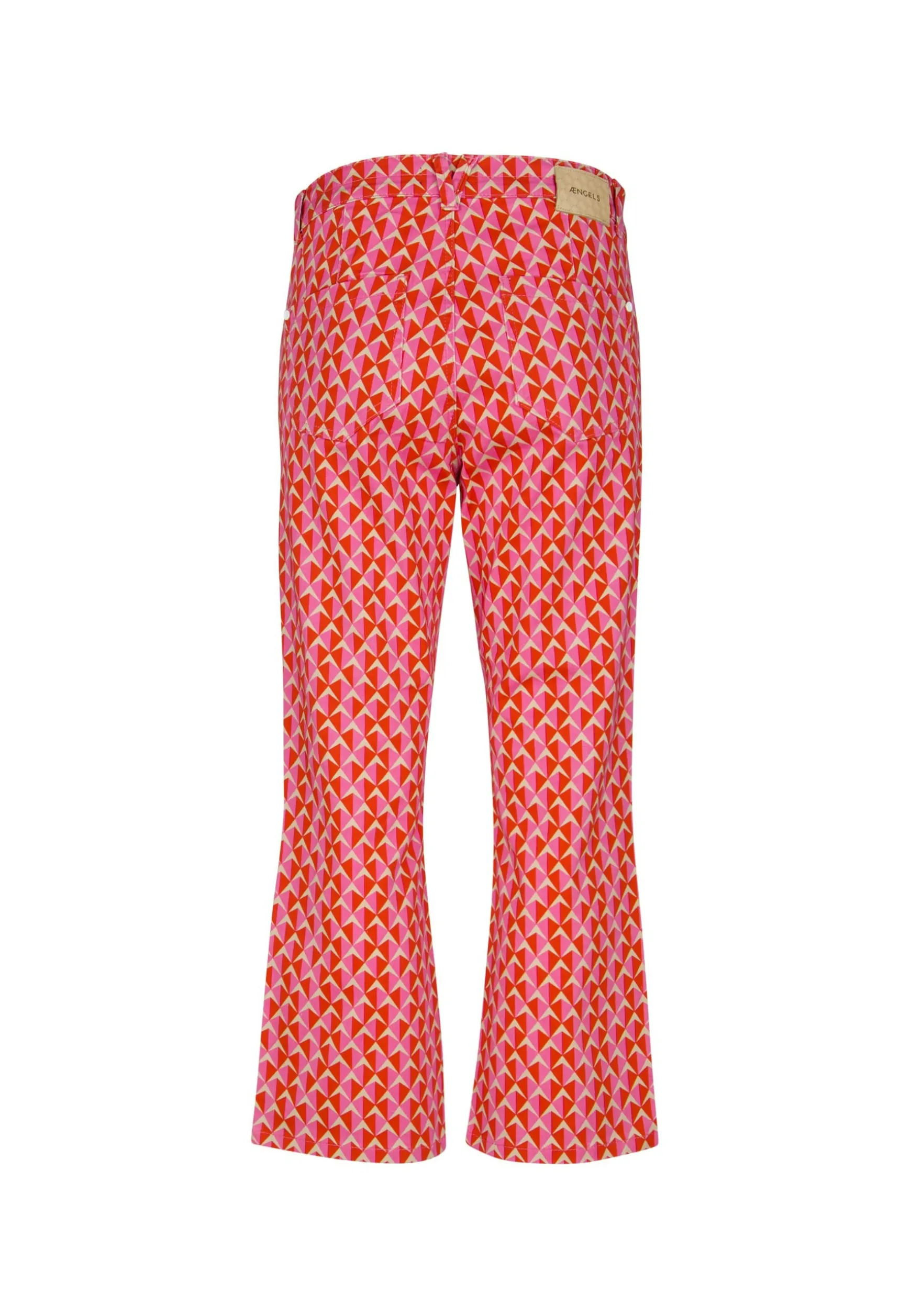 Pants cropped bootcut with print