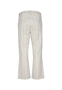 Pants cropped bootcut with print