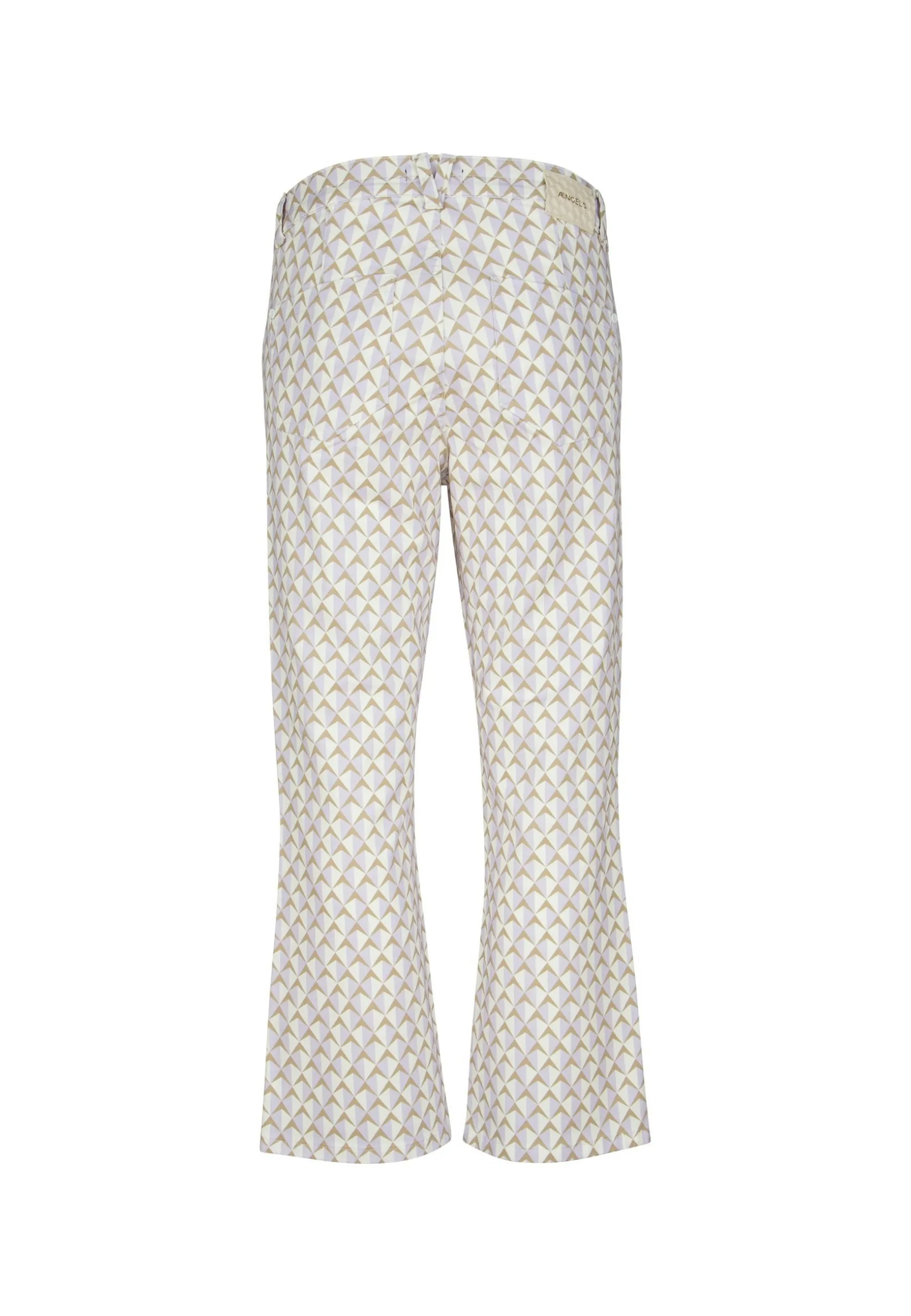 Pants cropped bootcut with print