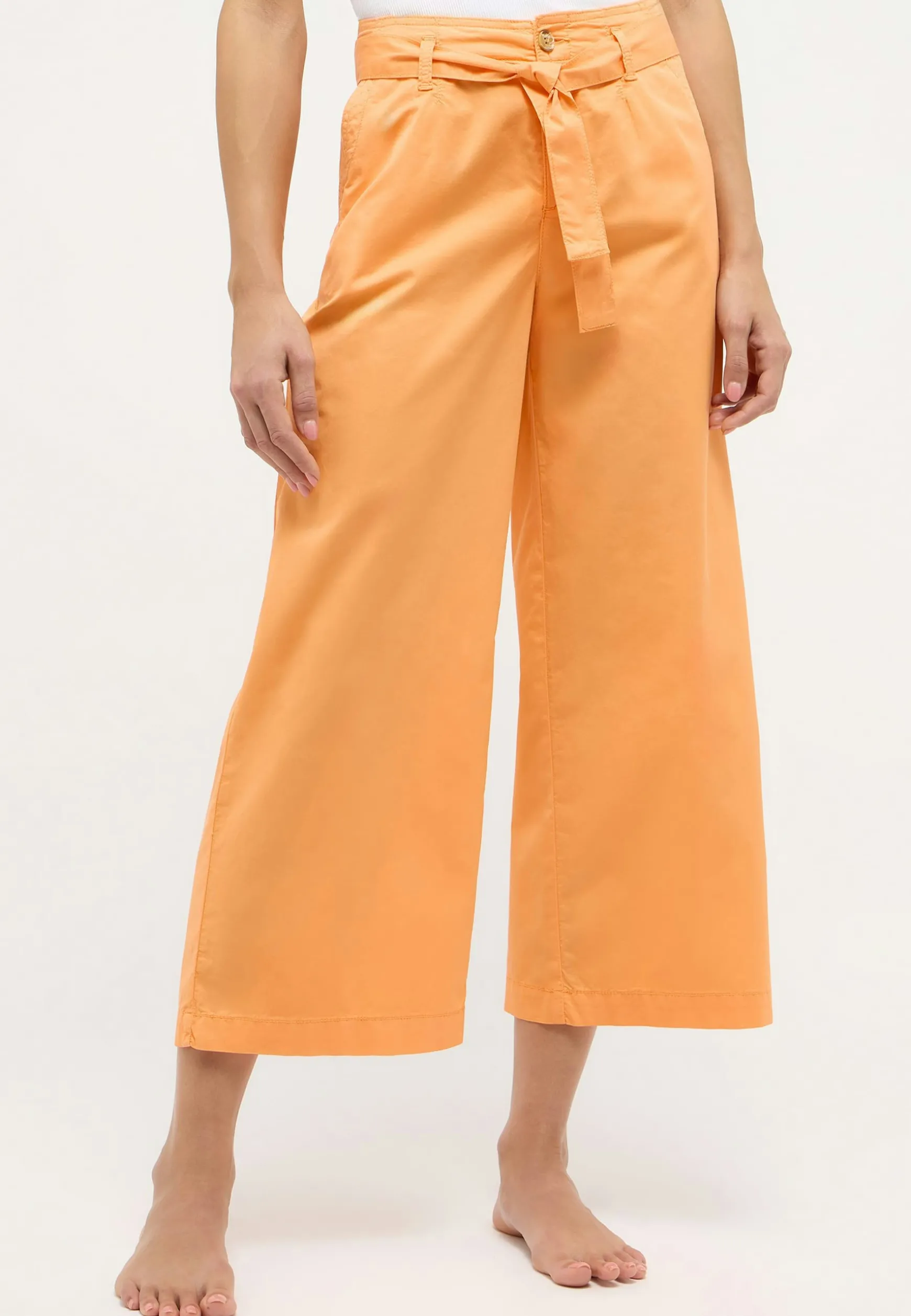 Pants Cropped Detail Culotte with belt