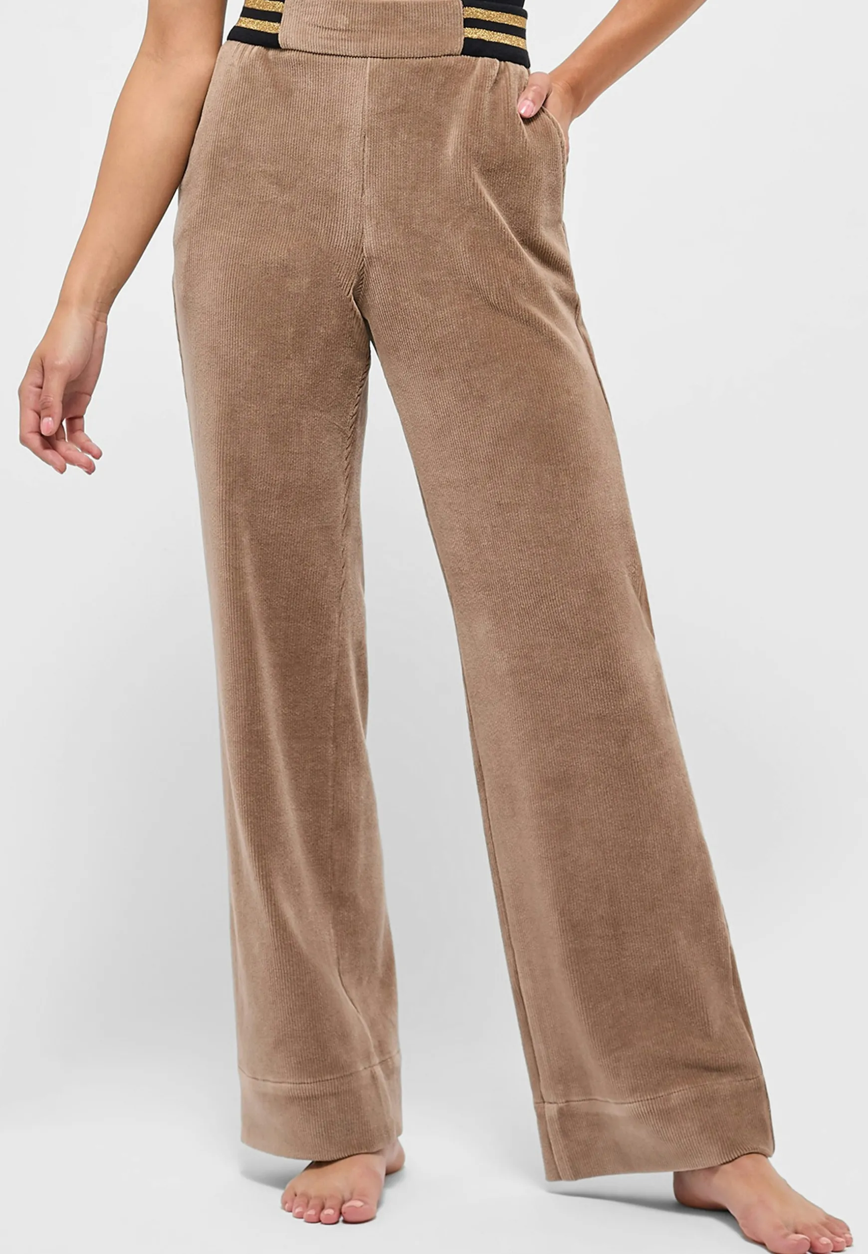 Pants Jump Wide Leg with jersey cord