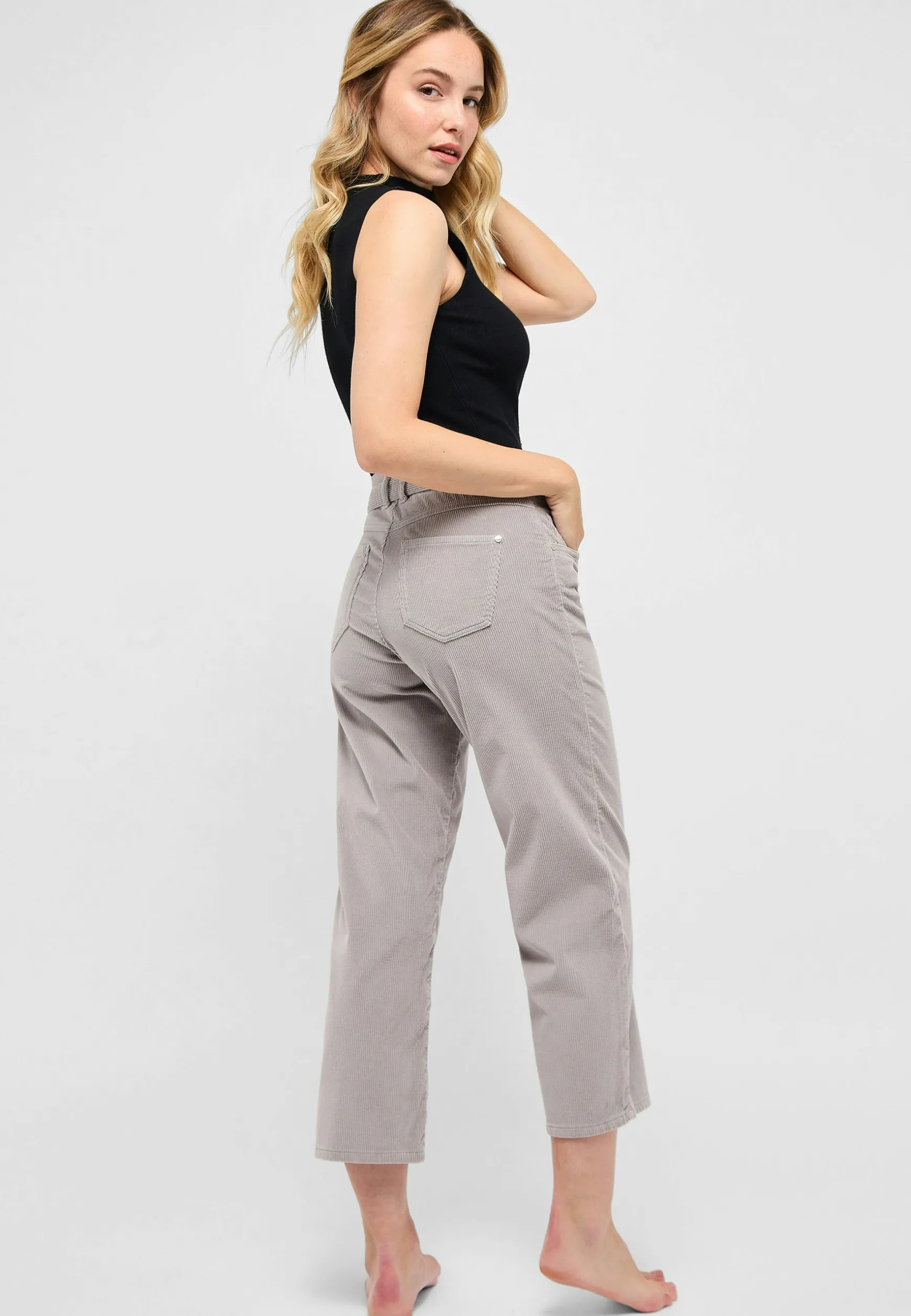 Pants Linn Belt with wide corduroy