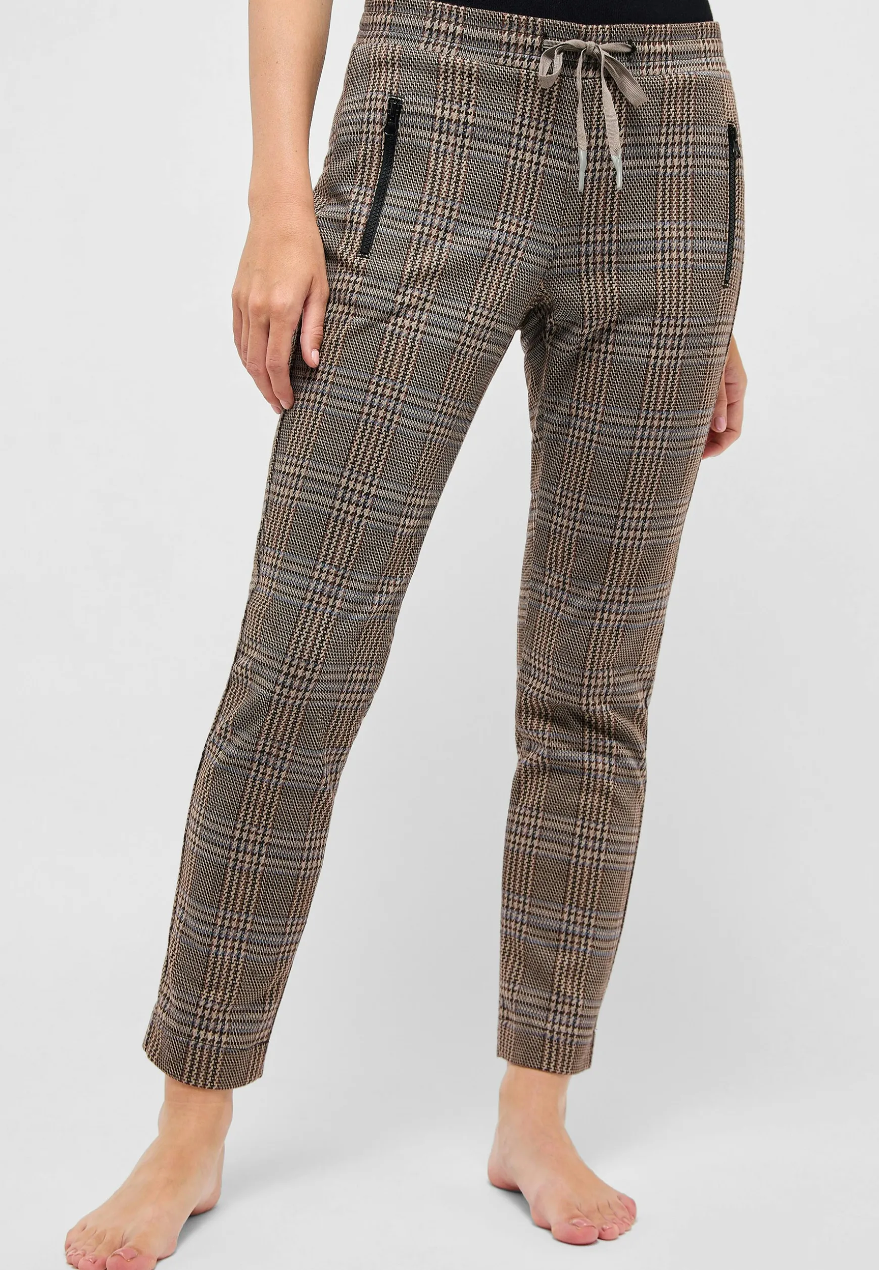 Pants Louisa Shape Zip with decorative zippers