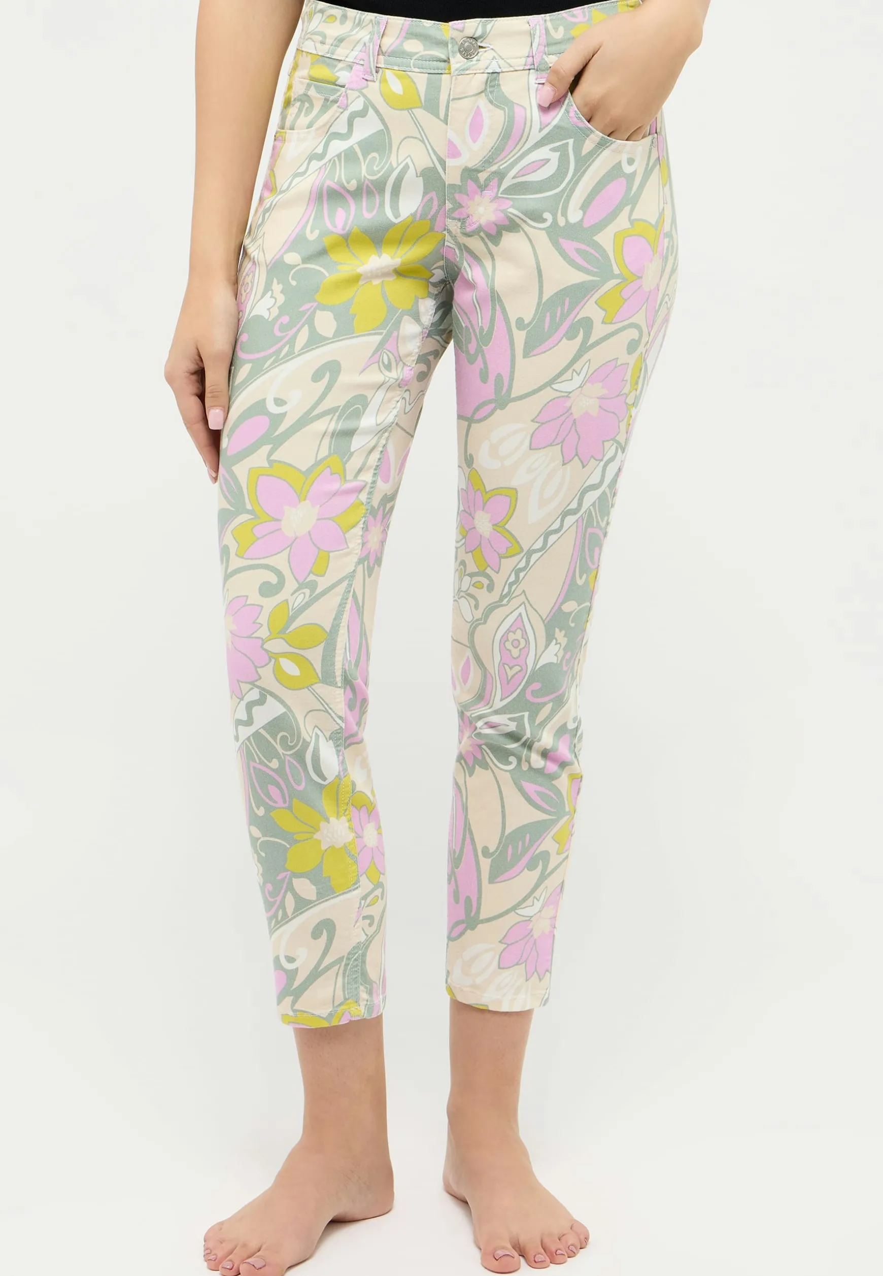 Pants Ornella with floral print