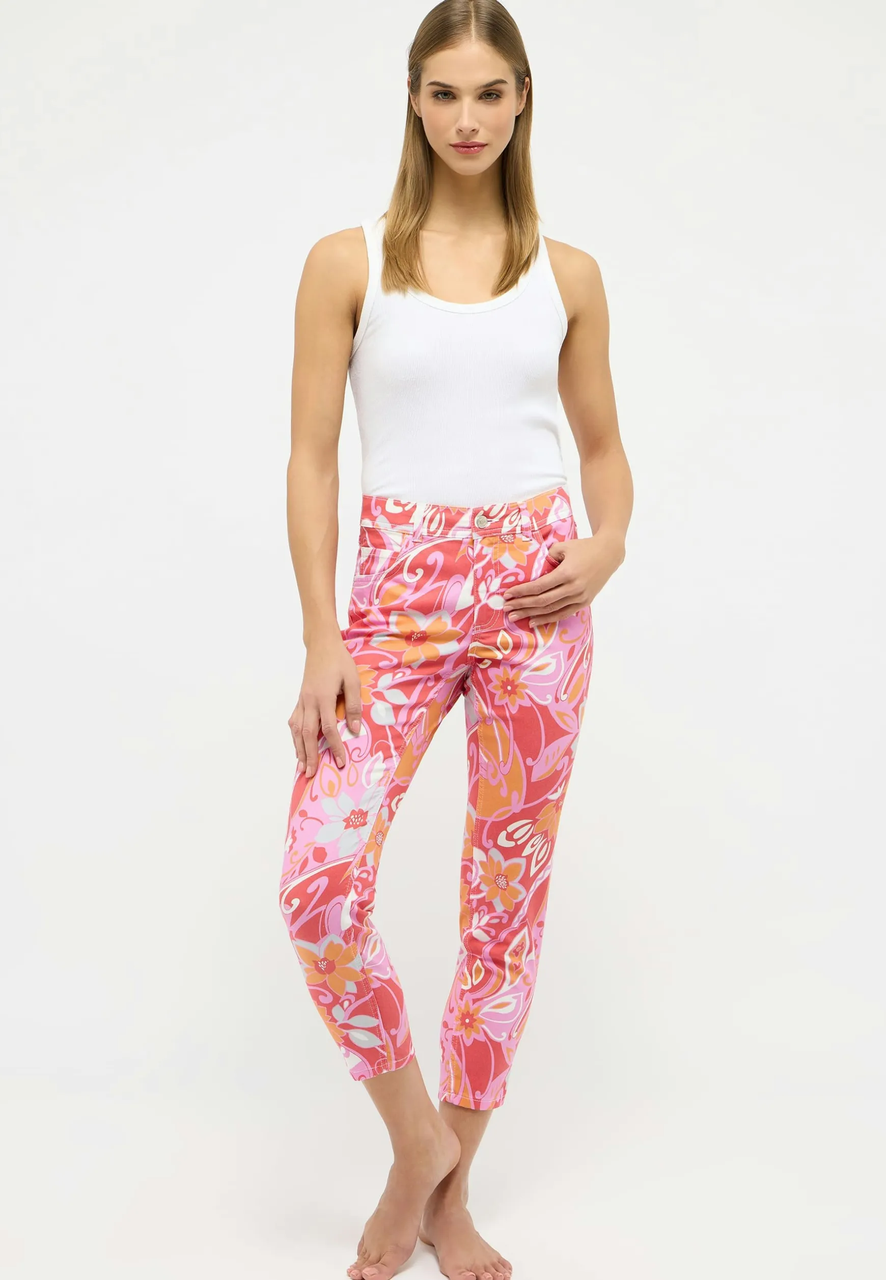 Pants Ornella with floral print