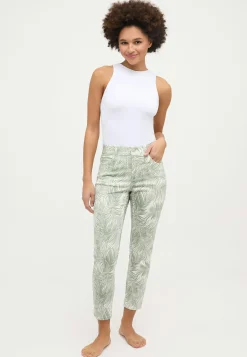 Pants Ornella with palm print