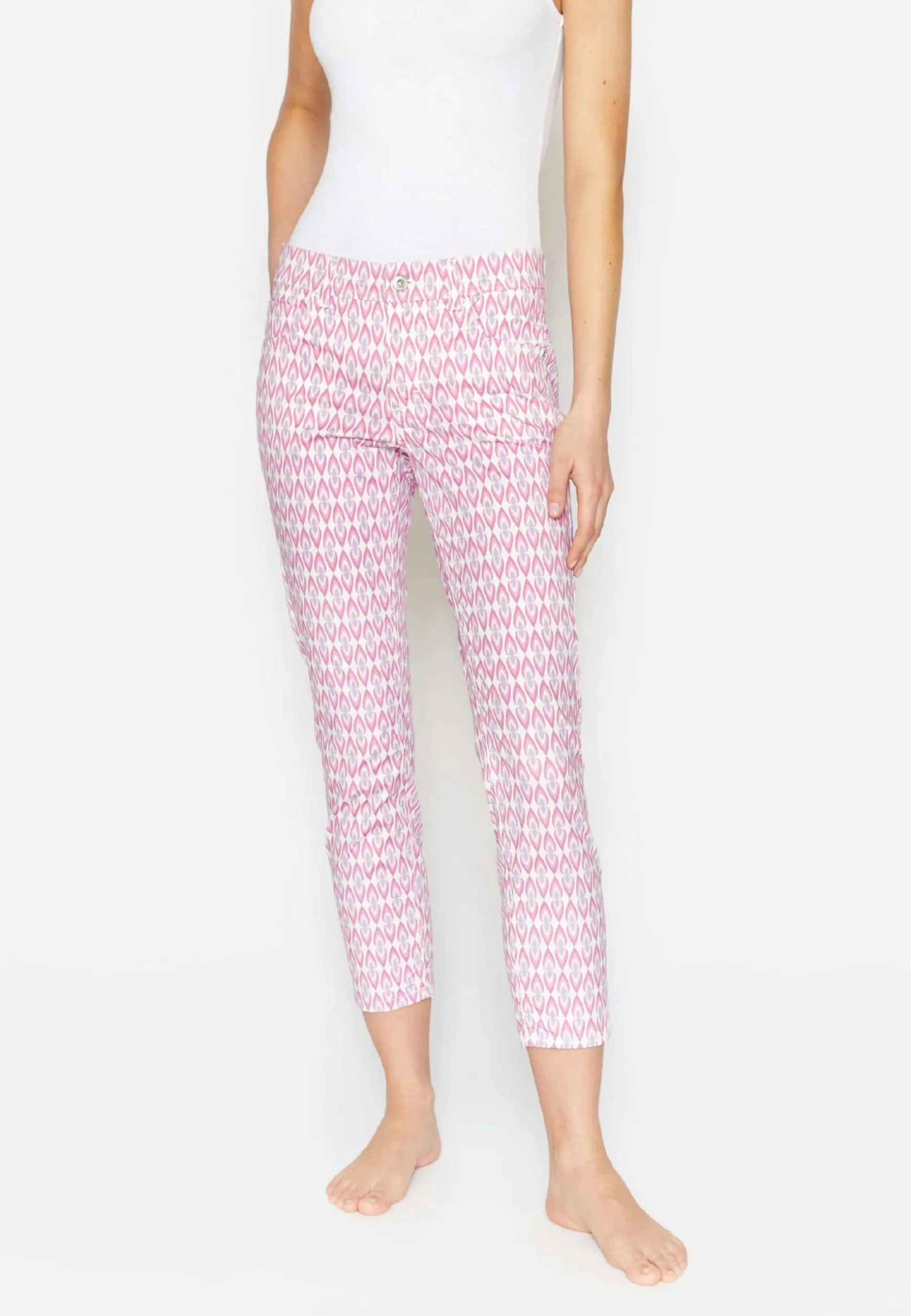Pants Ornella with retro print